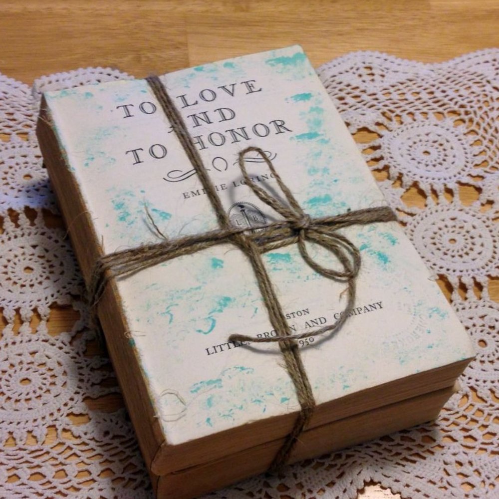 Vintage book decor,  Emelie Loring